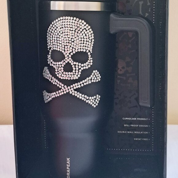 Hydrapeak Limited Edition Halloween Bling Bedazzled Skull Tumbler. BNWT/BOX. - Picture 3 of 10